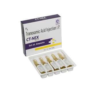 Tranexamic Acid 5 ml Injection Manufacturer & Supplier in India.