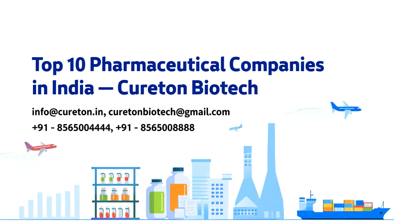 Top 10 Pharmaceutical Companies in India - Cureton Biotech Pvt Ltd Top 10 Pharmaceutical Companies in India